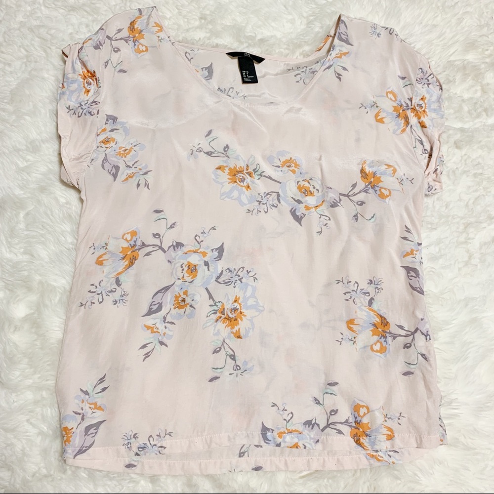 Floral Pink Silky Top